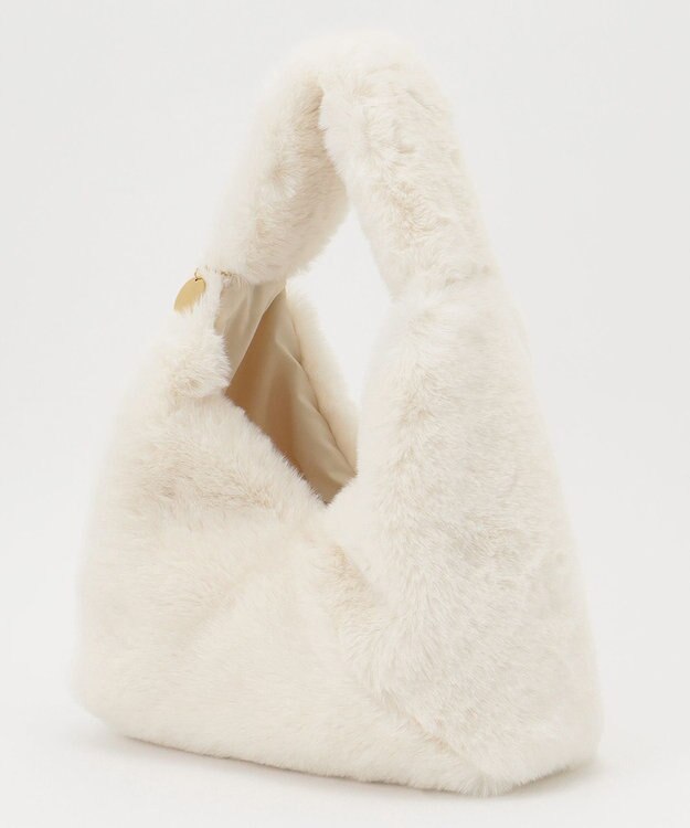 Feroux フェイクファーミニ バッグ アイボリー系