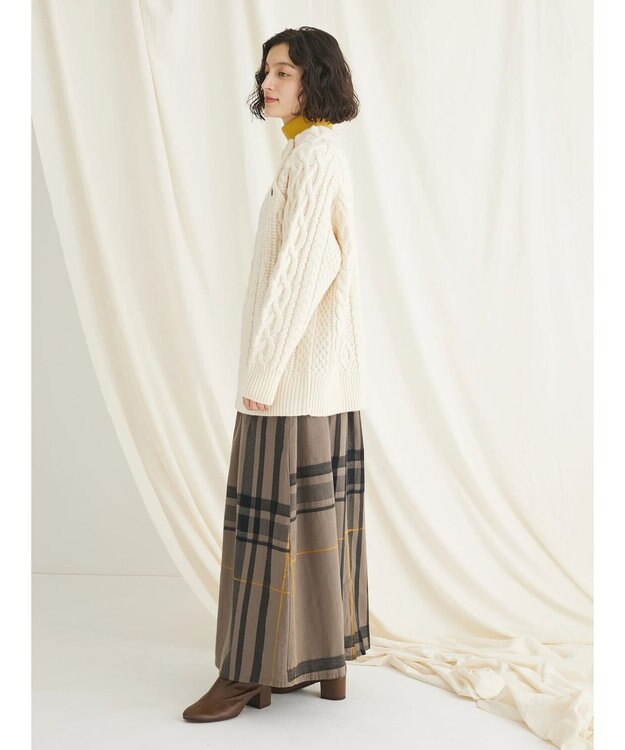 CRAFT STANDARD BOUTIQUE ラグランケーブルニットプルオーバー　 Ivory