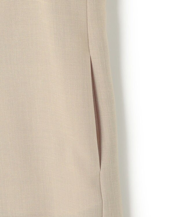 ICB ドライアセテートスラブ 8分袖ジャケット サンドベージュ