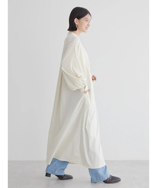 AMERICAN HOLIC バンドカラーバックタックワンピース Ivory