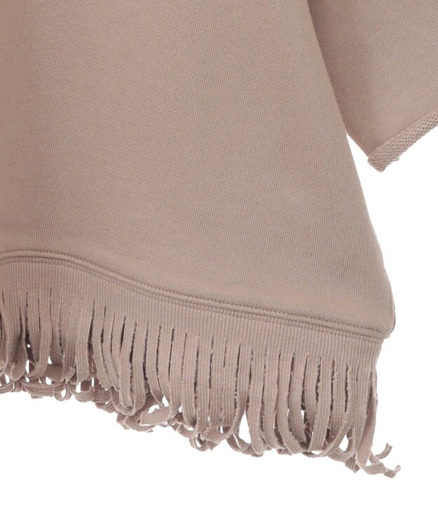 AMERICAN HOLIC フリンジ5分袖ラグランスウェット Beige