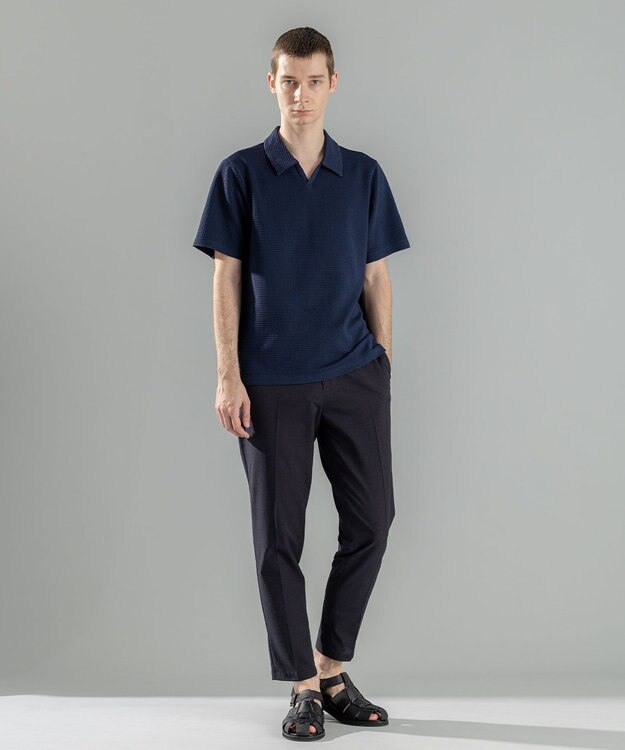 JOSEPH HOMME 【WEB限定】【オリジナル素材/シワになりにくい】ライトタックジャージー　スキッパー ネイビー系