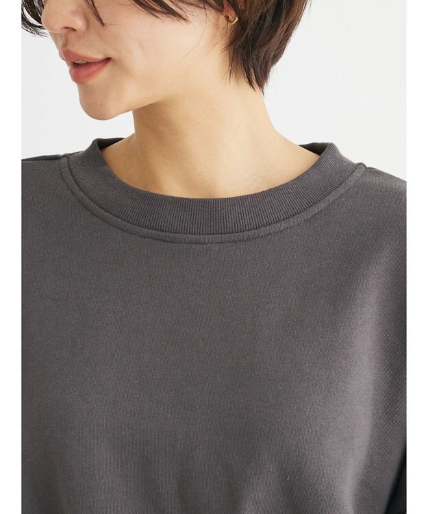 Green Parks ・Ｐｅｔｉｔ　Ｆｌｅｕｒ　ボリュームスリーブスウェット Charcoal Gray