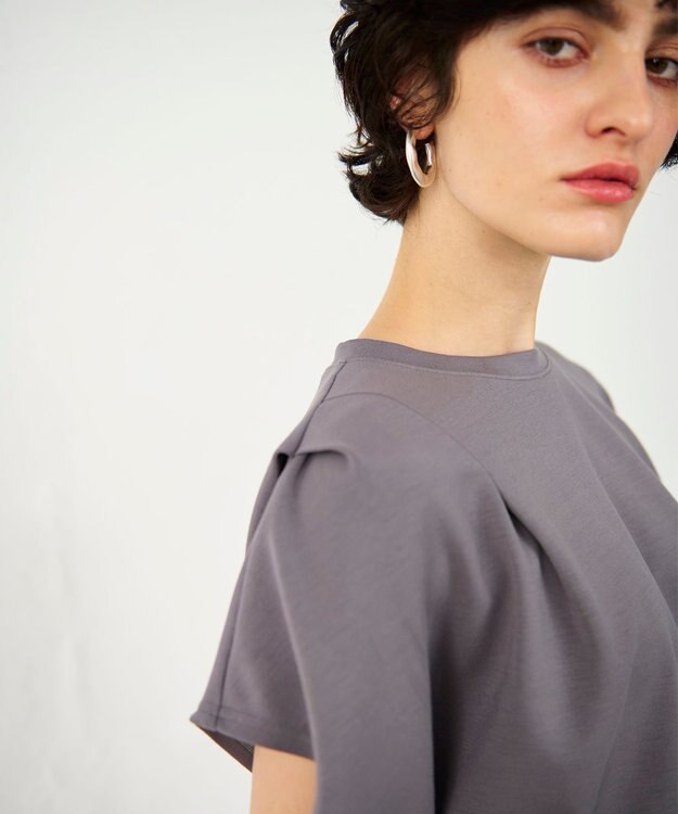 GRACE CONTINENTAL タックショートトップ グレー