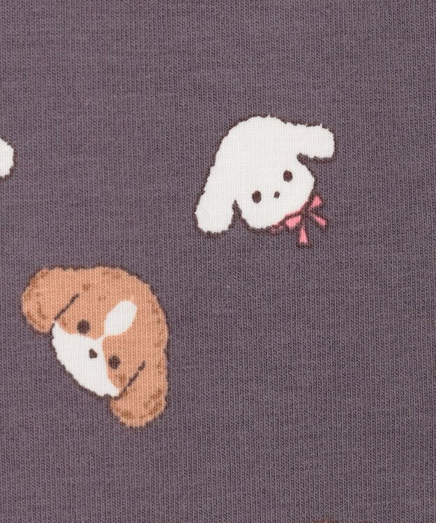 ANY KIDS 総柄プリントレギンス ココア×イヌ