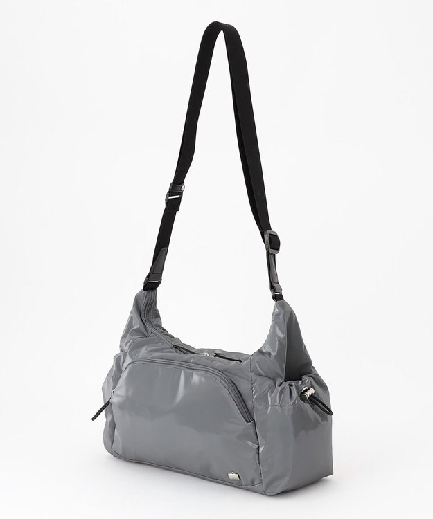 LA BAGAGERIE メタリックドロストポケット　ショルダーバッグ グレー