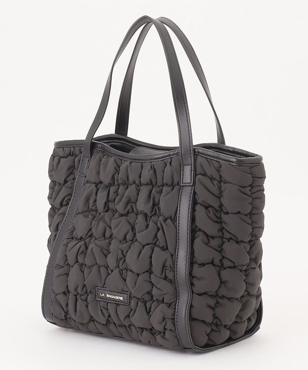 LA BAGAGERIE ポップコーンキルト2WAYトート Sサイズ ブラック