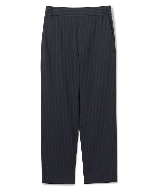 UNFILO マイビューティ テーパードパンツ ネイビーストライプ