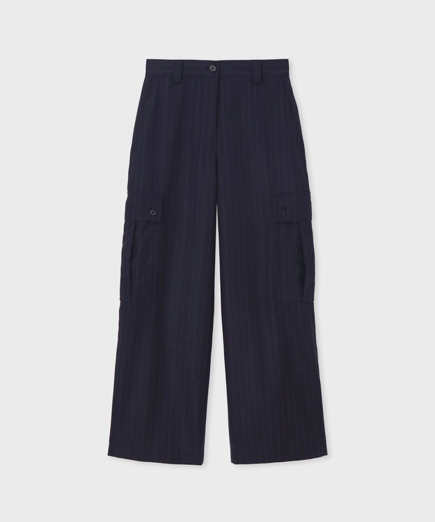 Paul Smith ストライプ ウール カーゴパンツ ネイビー