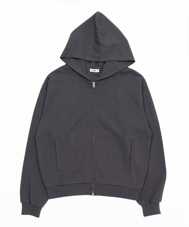 WEGO 【ユニセックス着用ITEM/SMLサイズ展開】ボンディングZIPパーカー ブラック中濃色