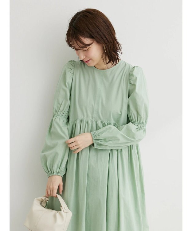Green Parks ・Ｐｅｔｉｔ　Ｆｌｅｕｒウ゛ィラーゴスリーブワンピース Mint Green
