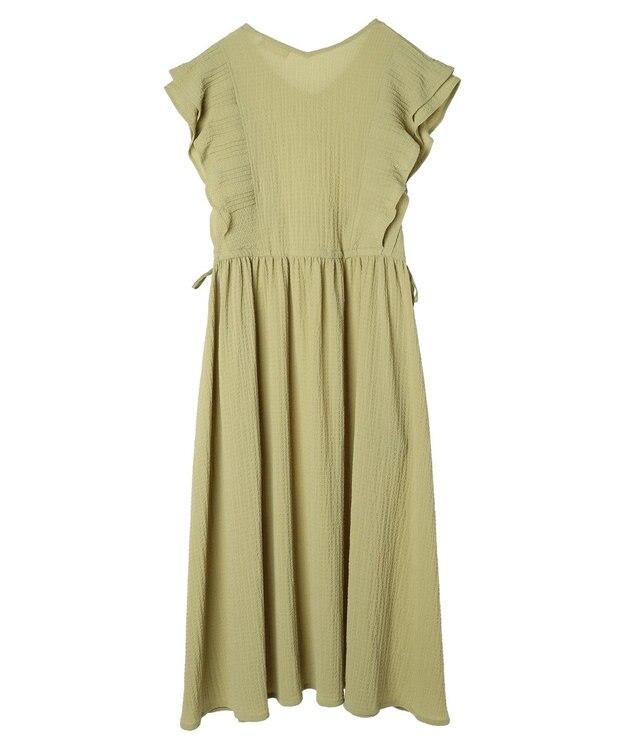 Green Parks ■ＥＳＣＡＲ　ピンタックフレアスリーブワンピース Lime Green