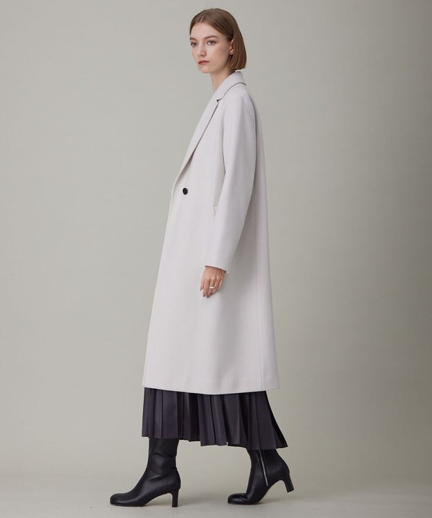 ICB ウールライトメルトン チェスターコート トープ系