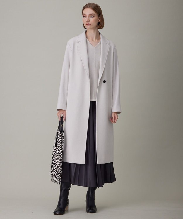 ICB ウールライトメルトン チェスターコート トープ系