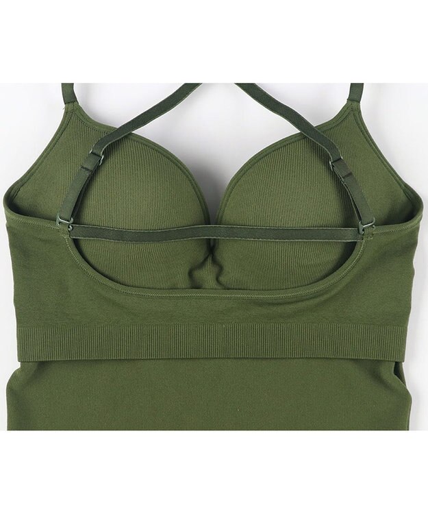 WACOAL 【GOCOCi ゴコチ】 カップ付きインナー ぴったりフィット ズレにくい 洗濯機洗い可能(ネット使用) ブラキャミソール ブラトップ レディース ノンワイヤー UGG122 /ワコール グリーン