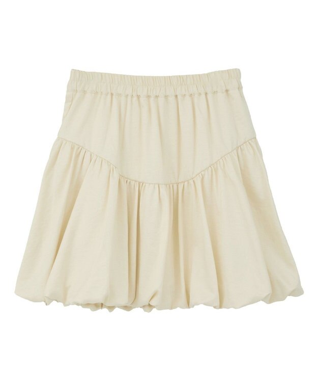 earth music&ecology ラウンド切り替えバルーンミニスカート Ivory