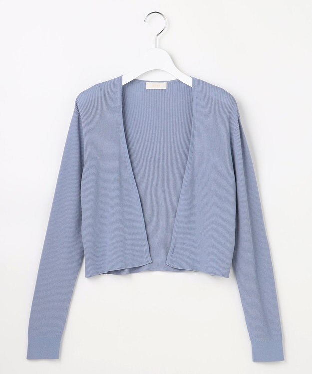 ANY SIS リブショートレングス カーディガン ブルー