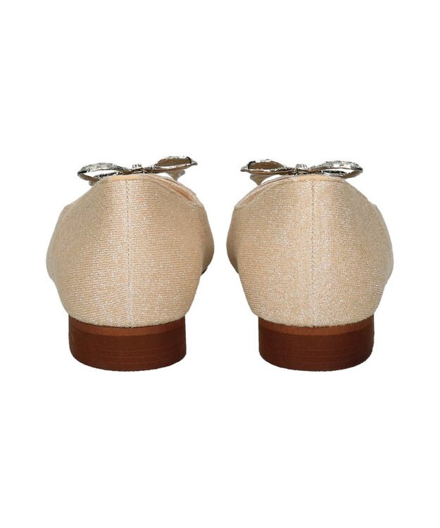 Bridget Birkin 【Bridget Birkin】ビジューリボンラメパンプス ゴールド雑材