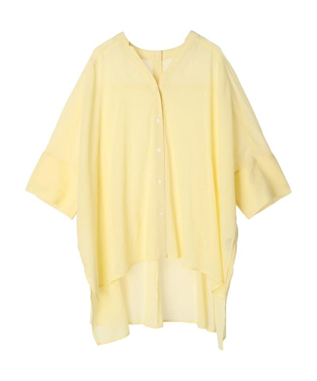 AMERICAN HOLIC バックギャザーＶネックシアーシャツ Light Yellow