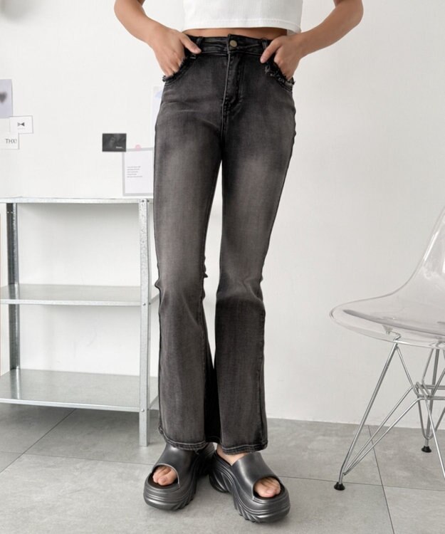 WEGO 厚底デザインラバーサンダル ブラックその他