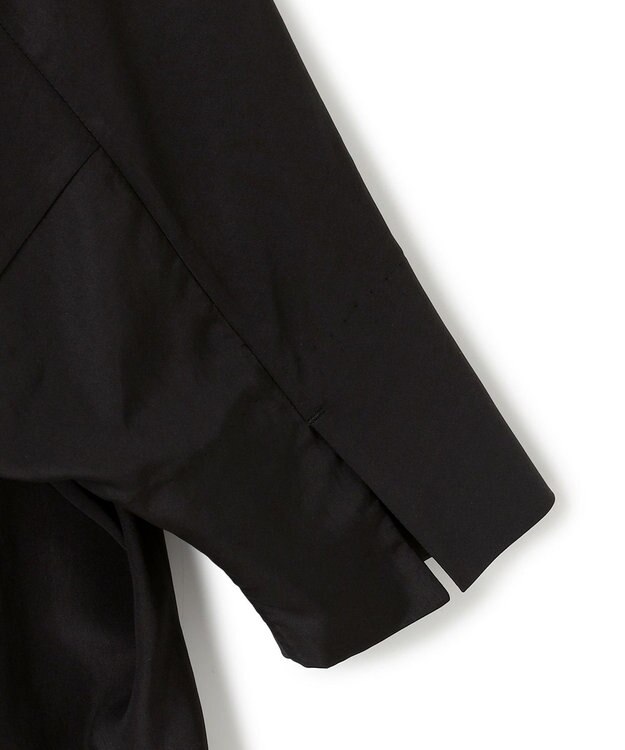 ICB 【接触冷感・UVケア・速乾・洗える】シルクエステルタフタ ブラウスジャケット ブラック系