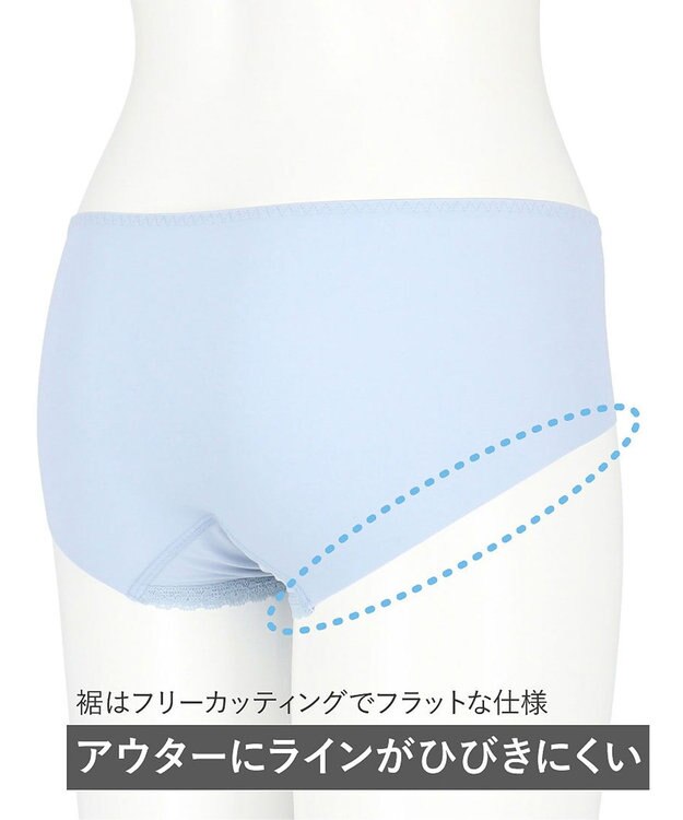 Wing ショーツ 【スタイルアップブラ】 KB2900とペア アウターにひびきにくい(バック裾) やさしいフィット感 はきこみ丈あさめ KF2990 ウイング／ワコール ブルー