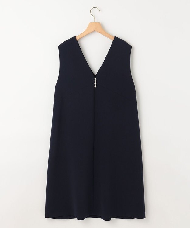 組曲 ライトダブルクロス ジャンパーワンピース ネイビー系