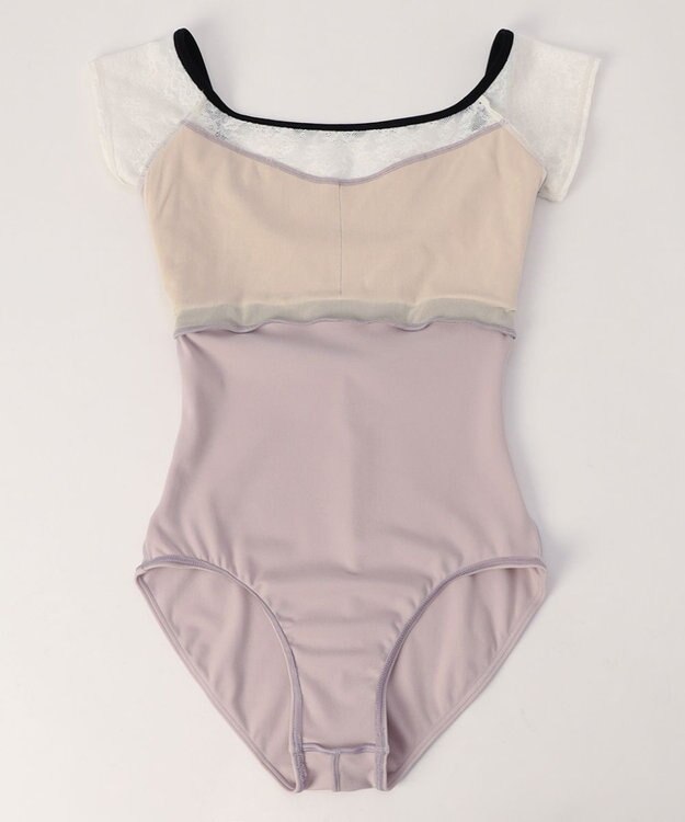 Chacott フレンチスリーブレオタード グレイッシュローズ