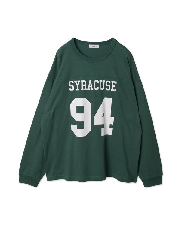WEGO 【ユニセックス着用ITEM】ナンバリングフットボールBIG　T（LS） ダークグリーン
