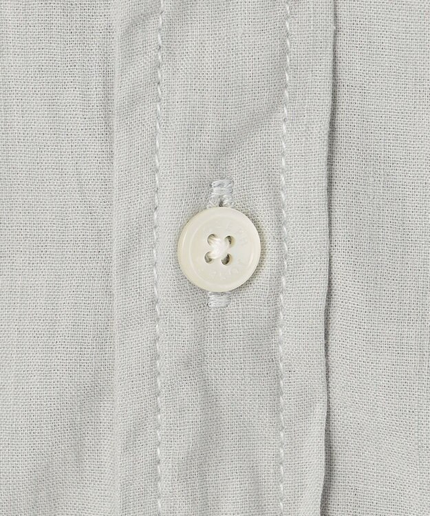 JOSEPH HOMME リネンストレッチブロード ウィングカラー半袖シャツ スカイブルー系