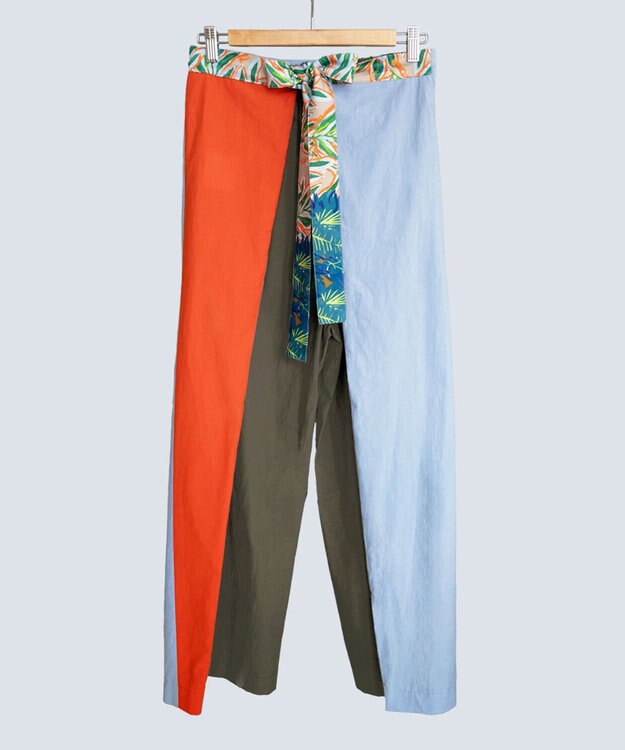 COQ 2WAY KNOT COTTON 前後2WAYパンツ スカイブルー