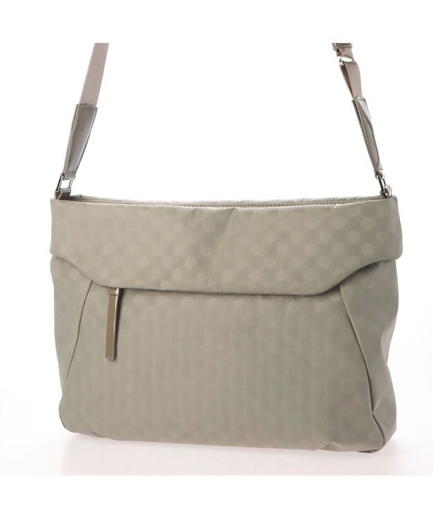 Y'SACCS PolkaDots口折れショルダー　Mサイズ グレージュ