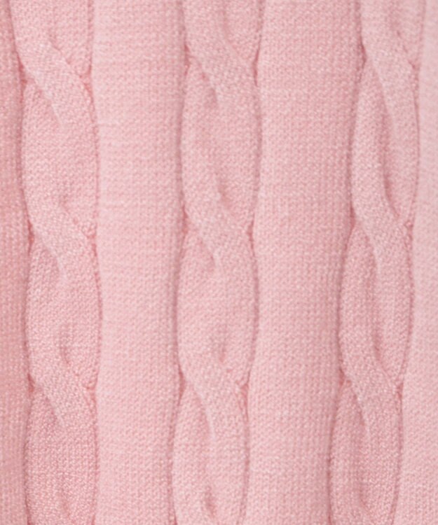 Green Parks チャーミーキティ／衿付き半袖ケーブルニット Pink