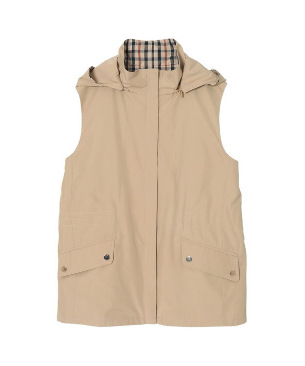 DAKS リバーシブル ハウスチェックベスト ベージュ