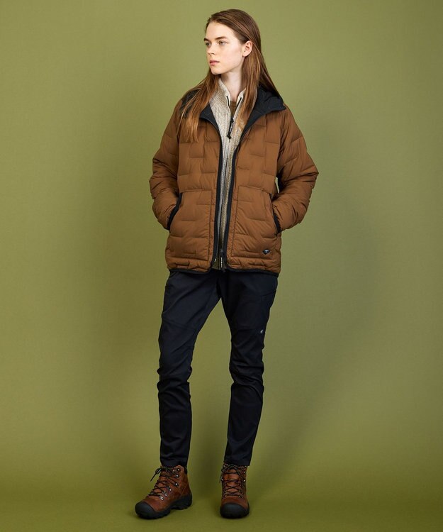 JOSEPH ABBOUD MOUNTAIN 【ストレッチ/リバーシブル/撥水/軽量/ライナードッキング対応】２ＷＡＹストレッチ ダウンジャケット キャメル系