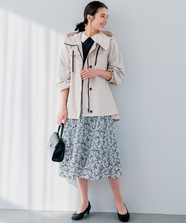 組曲 S 【WEB限定】フード付きライトブルゾン ベージュ系