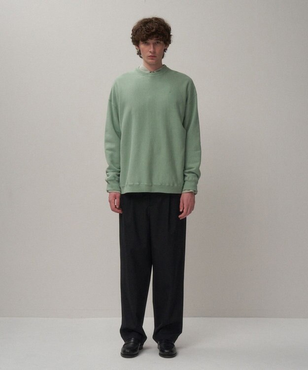 ATON NATURAL DYED URAKE | オーバーサイズスウェットシャツ - UNISEX 060  GREEN