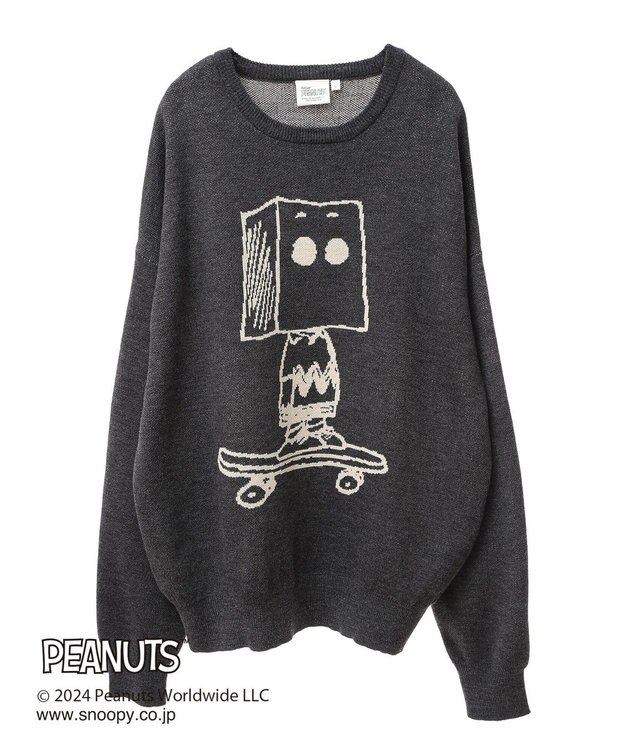CRAFT STANDARD BOUTIQUE 【PEANUTS】クルーネックニット Black
