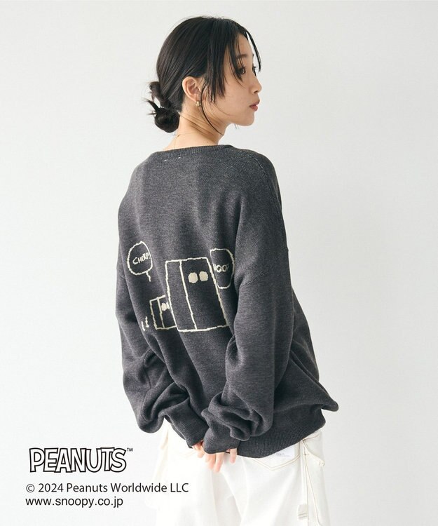 CRAFT STANDARD BOUTIQUE 【PEANUTS】クルーネックニット Black