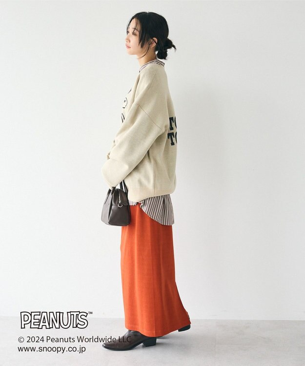 CRAFT STANDARD BOUTIQUE 【PEANUTS】クルーネックニット Ivory