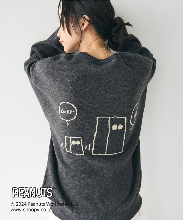 CRAFT STANDARD BOUTIQUE 【PEANUTS】クルーネックニット Black