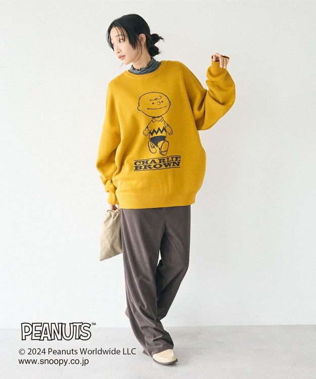 CRAFT STANDARD BOUTIQUE 【PEANUTS】クルーネックニット Mustard