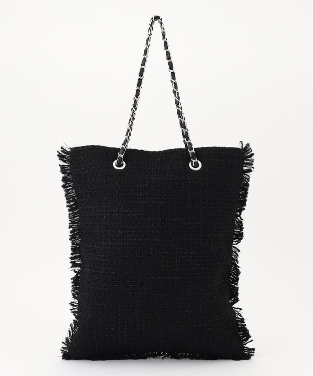 ICB フリンジツイードトート ブラック系