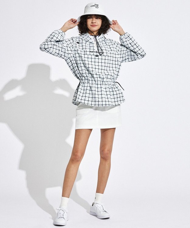 PW CIRCULUS 【WOMEN】プリント ウエスト2WAY アノラック ゴルフウェア レディース ホワイト系5