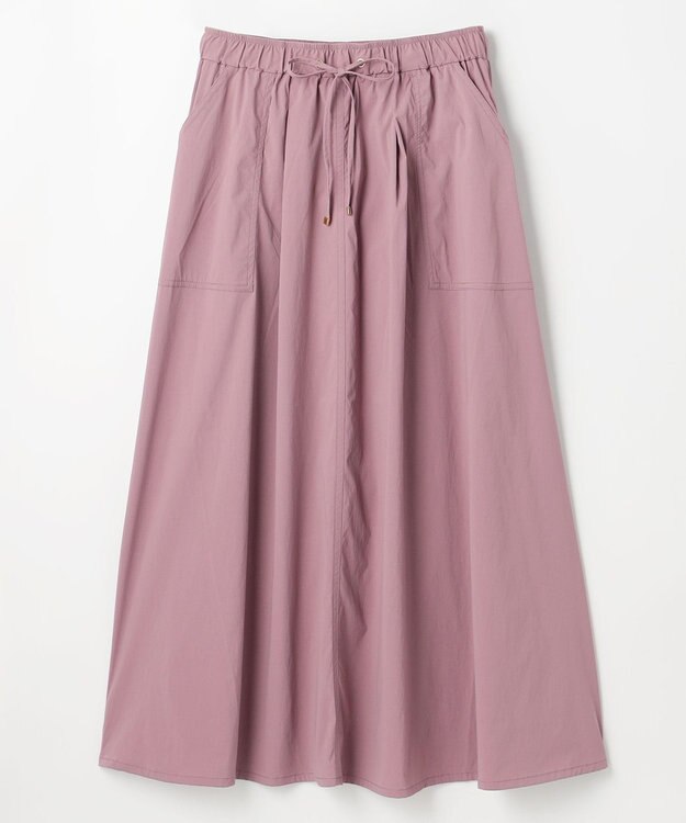 ANY 【ウエストゴム】ナイロンベイカーフレアスカート ピンク