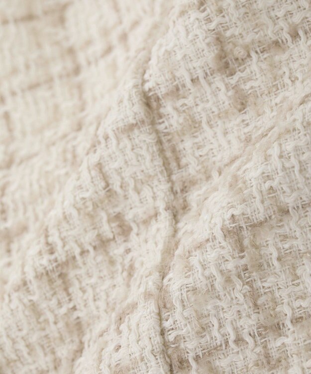 earth music&ecology 【セットアップ可】フリンジツイードビスチェ Ivory