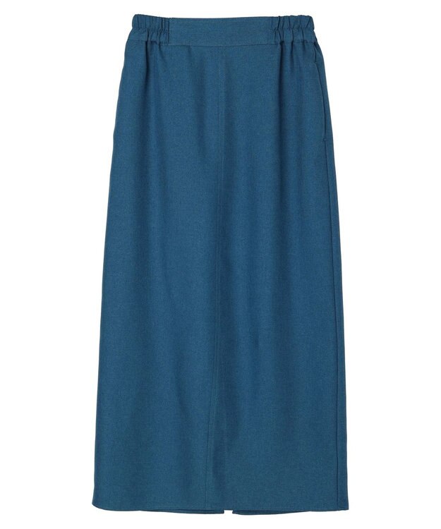Green Parks 麻調Ｉラインスカート Blue
