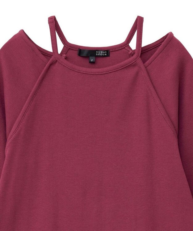 Green Parks ・ＳＵＧＡＲ　ＳＰＯＯＮ　レイヤードライクリブロンＴＥＥ Bordeaux