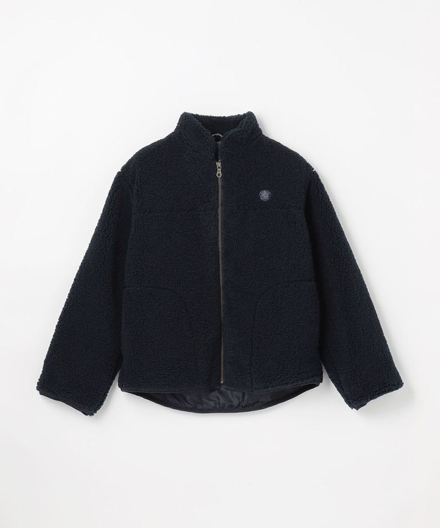 J.PRESS KIDS 【140-170cm】スタンドカラー ボア ブルゾン ネイビー系