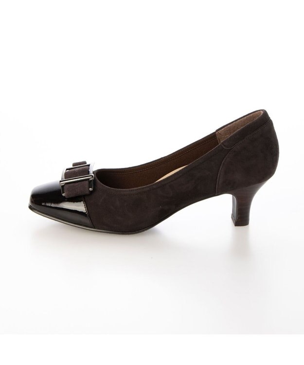 Riz raffinee <Riz raffinee>バックルモチーフコンビパンプス ダークブラウン